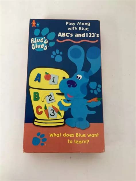 BLUES CLUES VHS Play Along With Blue ABCs And 123s Classic Good Time