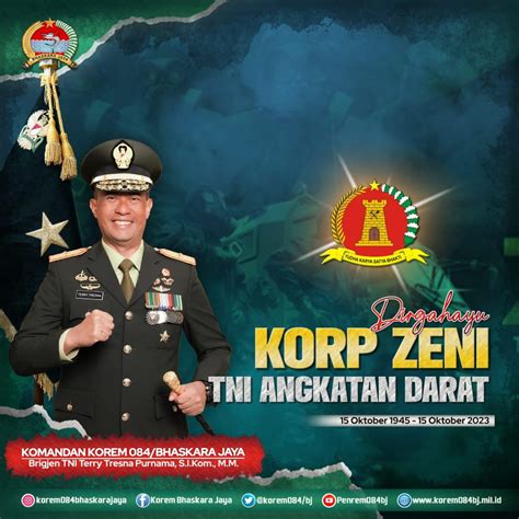 DIRGAHAYU KORPS ZENI TNI ANGKATAN DARAT KOREM 084 BHASKARA JAYA