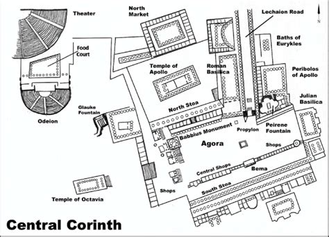 Map of Ancient Corinth. (Map Illustrated by Lance K. Trask) | Download ...