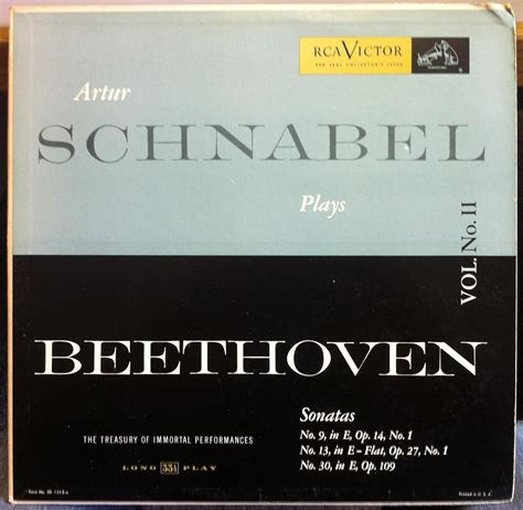 Amazon Artur Schnabel Beethoven Sonatas Vol No Ii Vinyl Record