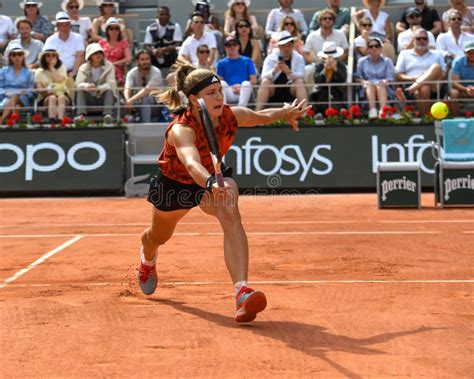 Karolina Muchova Of Czech Republic In Action During Women Singles Final