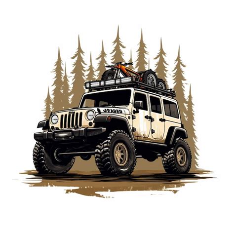 Premium Ai Image There Is A Jeep With A Roof Rack And A Roof Rack On