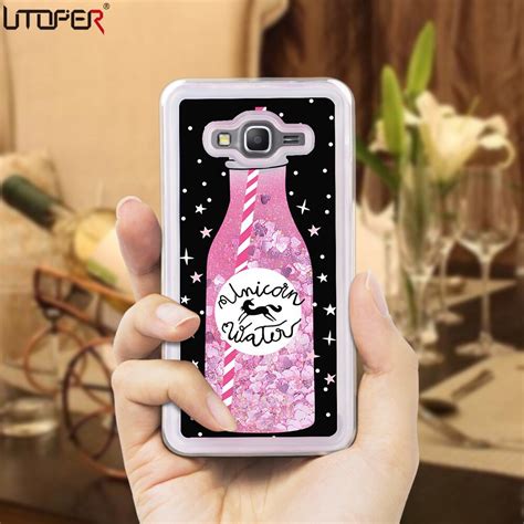 UTOPER Para Samsung J2 Prime Caso Liquid Quicksand Botella Cubiertas