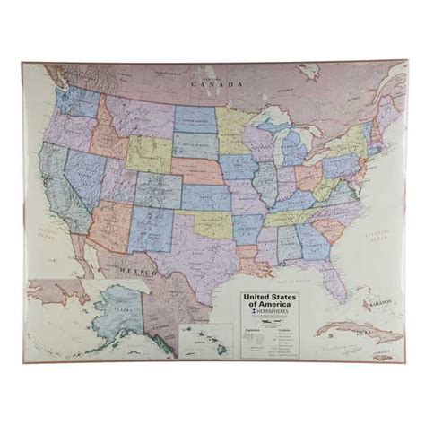 Usa Boardroom Laminated Wall Map In 2020 With Images Wall Maps Map ...