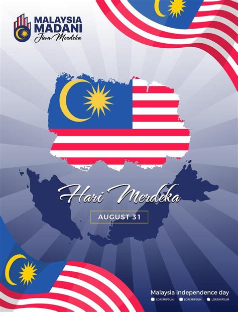 Malaysian Independence Day Anniversary. Illustration Banner, Poster Template Design 47443272 ...