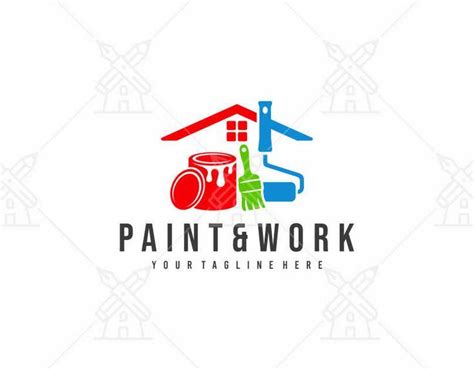 House Painting Logo Design: Tools and Equipment for Home Decor