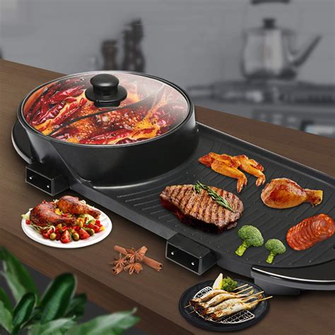 Review LMM Portable Barbecue Grill Portable Electric Grill BBQ Indoor