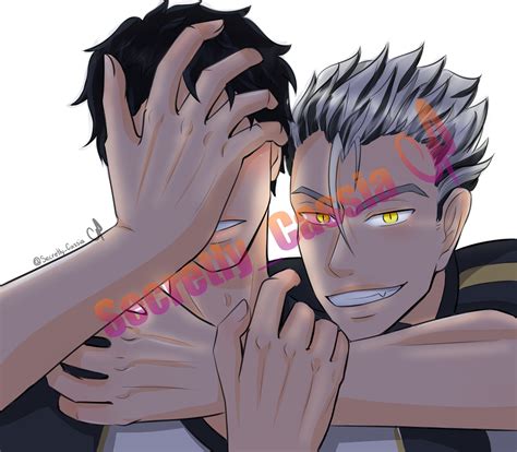 Haikyuu Fan Art Bokuto X Akaashi Etsy