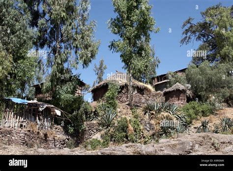 Stone Huts In Lalibela Ethiopia Africa Stock Photo Alamy