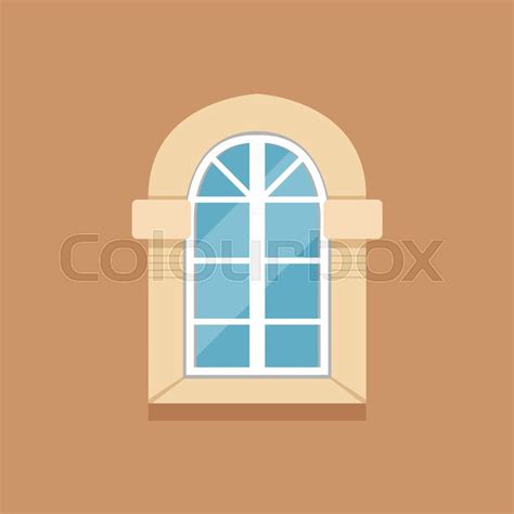 Classical Arched Window With Highlight Stock Vector Colourbox