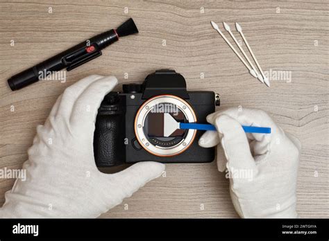 Cleaning A Modern Digital Full Frame Camera Sensor Using A Sensor Swab