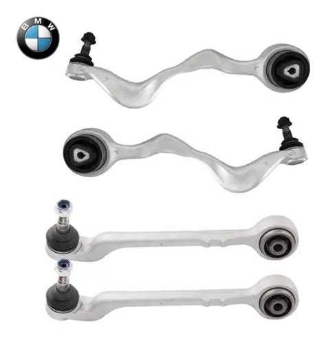 Kit 4 Braços Reto E Curvo Dianteiro Bmw 320i 2004 2005 2006