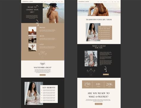 Wix Website Template For Coaches Website Template Website Design Boho