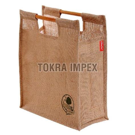 Pp Laminated Jute Shopping Bag With Bamboo Handle Gender Unisex Inr