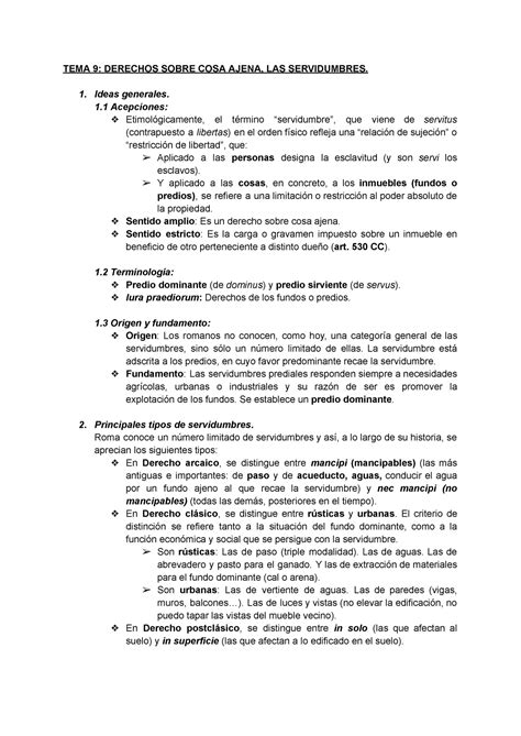 Apuntes TEMA 9 Tema 9 De Derecho Romano Completado Con Manual TEMA