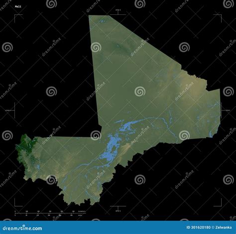 Mali Shape on Black. Physical Stock Illustration - Illustration of mali