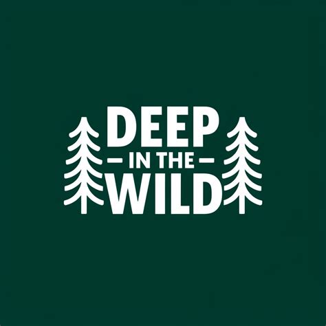 Minimalist Deep In The Wild Logo Design For Adventure Hats Playground