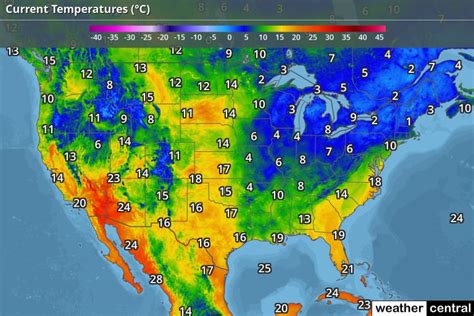 Weather Map Of The USA | Printable Map Of USA