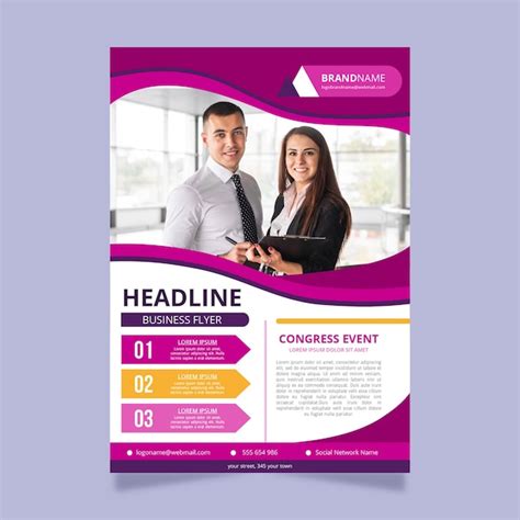 Premium Vector Professional Business Flyer With Photo