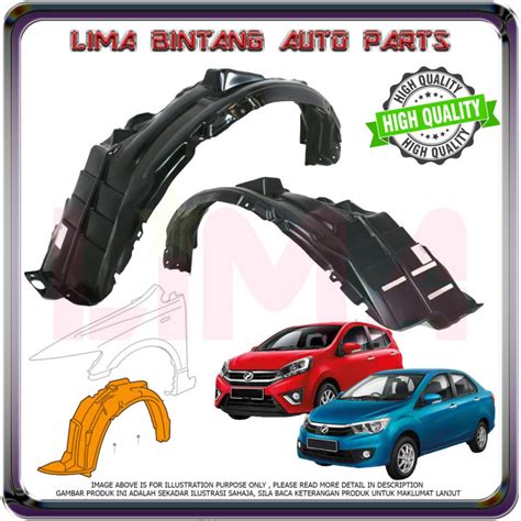 Perodua Axia Bezza Front Rear Fender Protector Fender Liner Cover