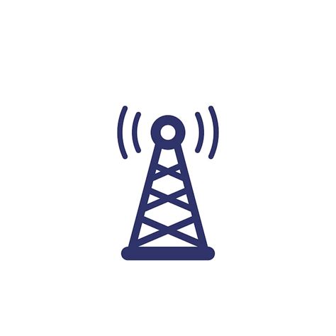 Premium Vector Antenna Radio Tower Icon On White