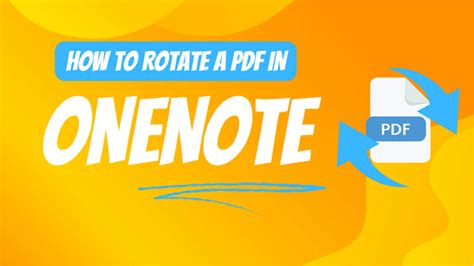 How To Rotate PDF In OneNote A Quick Guide