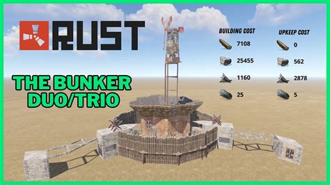 2 Perfect Bunker Solo Duo Trio Base In Rust Bunker Base Design 2024