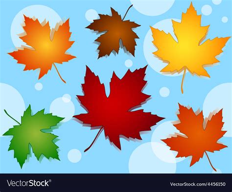 Seamless maple leaves fall colors pattern over Vector Image