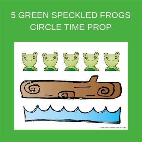 Free Five Green Speckled Frogs Printable