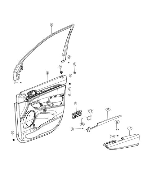 Jeep Grand Cherokee Panel Assembly Front Door Trim Right Dy X Ac