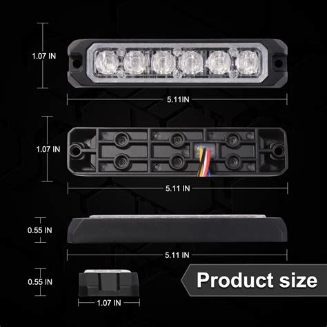 Bogrand Signal Side Led Grille Lampkop Strobe V Grandado