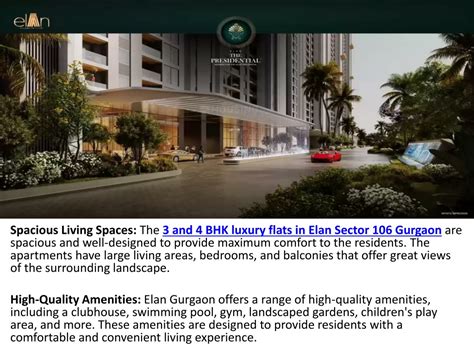 PPT Elan Sector 106 Gurgaon Residential Project On Dwarka PPT