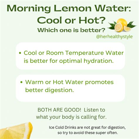 Morning Lemon Water: Hot or Cold | her healthy style