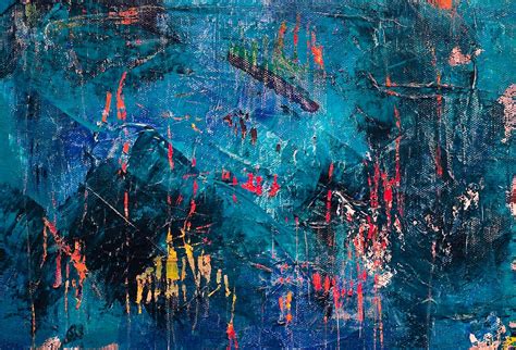 HD Wallpaper Blue Red And Black Abstract Painting Abstract