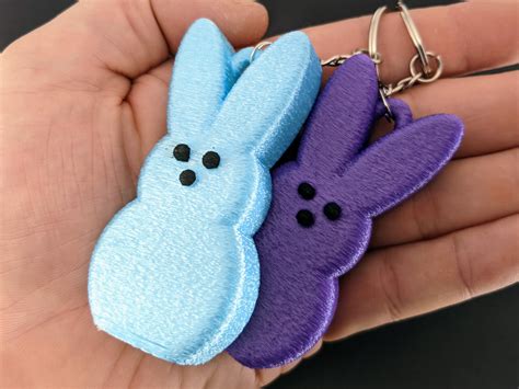 Easter Marshmallow Peeps Bunny Earrings Keychain And Giant Bunnies By