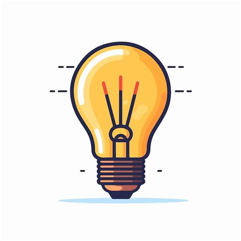 Premium Vector | Light bulb icon in a cartoon style