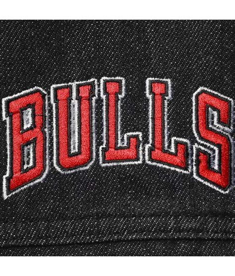 Button Up Patch Chicago Bulls Black Denim Jacket Jackets Expert