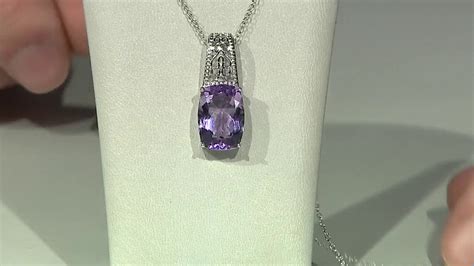 Brasilianischer Amethyst Silber Anh Nger Halskette Ct