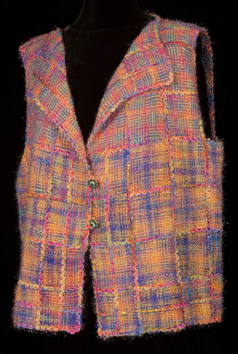 Pin Loom Sparkle Plaid Vest Loom Weaving Loom Knitting Patterns Weaving