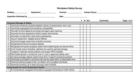 Warehouse Safety Checklist Template