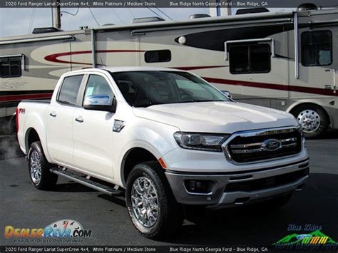 2020 Ford Ranger Lariat Supercrew 4x4 White Platinum Medium Stone