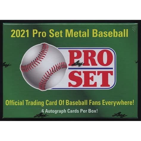 2021 Leaf Pro Set Metal Baseball Hobby Box Pristine Auction