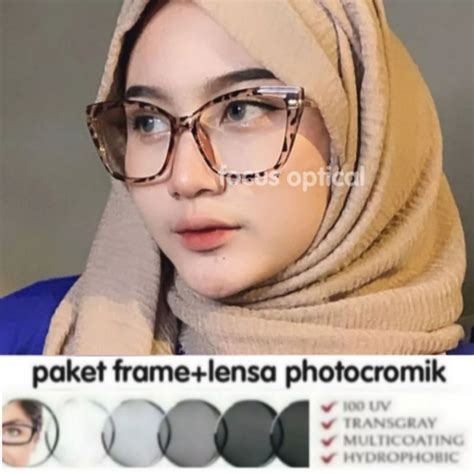 Jual Frame Kacamata Paket Lensa Photocromic Minus Anti Radiasi