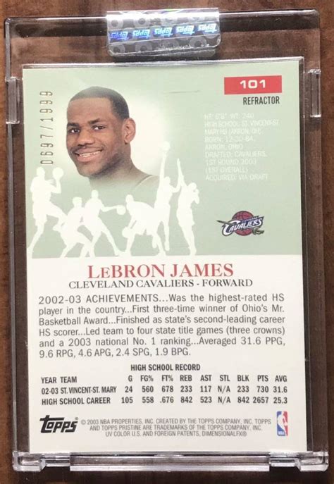 Yahoo オークション LEBRON JAMES2002 03 TOPPS PRISTINE REFRAC