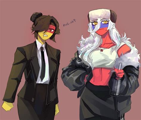 Countryhumans • Russia X Germany Роспись букв Флаги рисунки Забавные иллюстрации