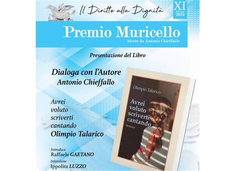 Lamezia Al Via Xi Edizione Del Premio Muricello Presentazione Libro