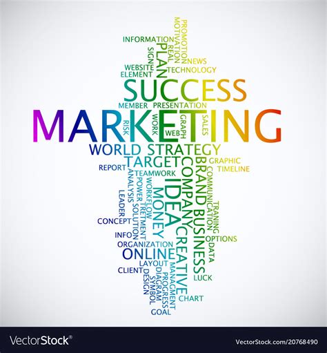 Word Cloud Business Concept Marketing Royalty Free Vector