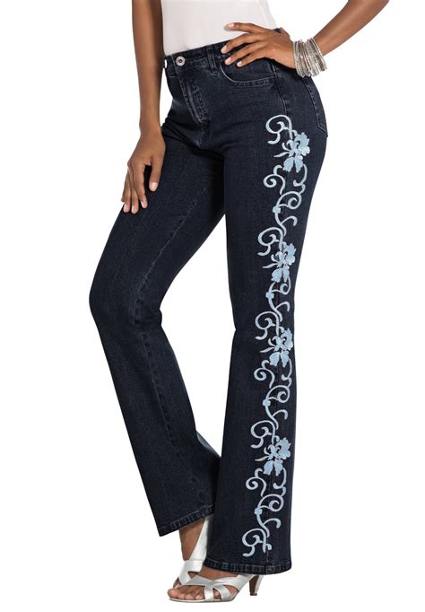 Roamans Womens Plus Size Whitney Jean With Invisible Stretch