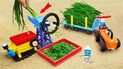 Diy tractor mini Bulldozer to making concrete road | DIY mini green ...