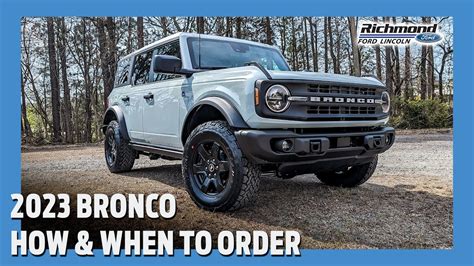 2023 Bronco Ordering And Black Diamond Overview YouTube